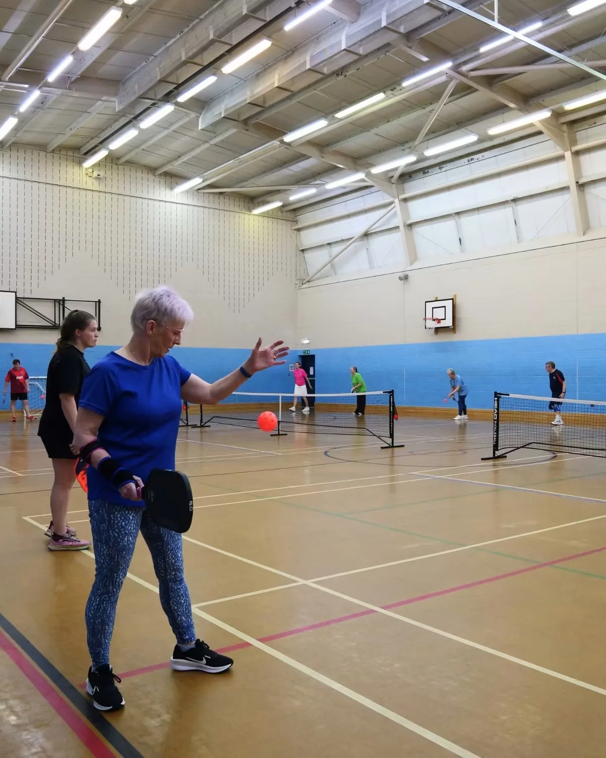 Pickleball in the sports hall at Peterculter Sports Centre on National Fitness Day 2026