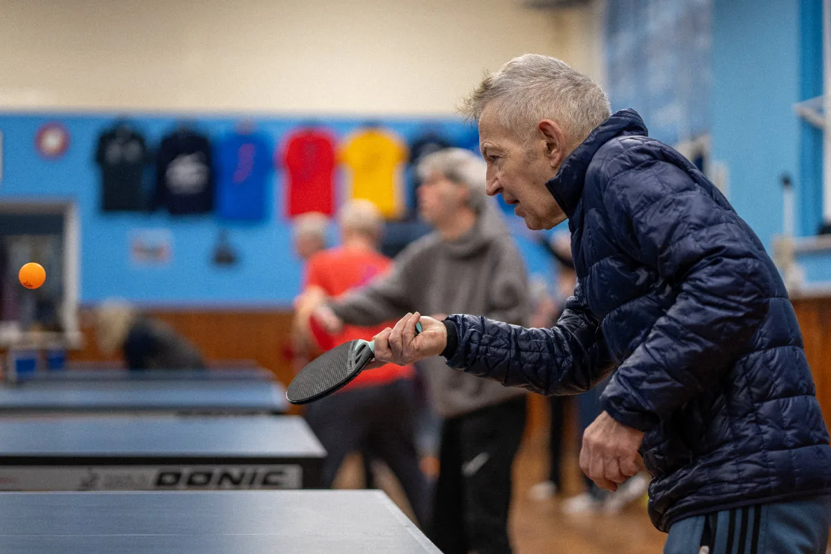Players at the tables at Brighton Table Tennis Club