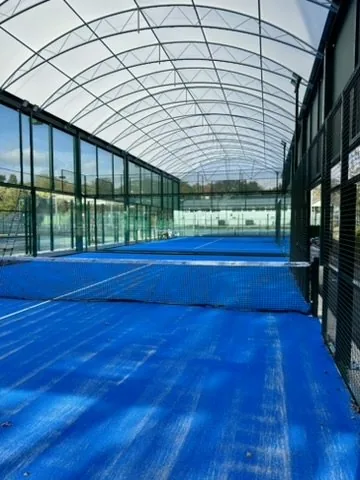 Padel courts under the canopy at The Weald