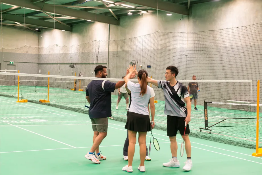 Badminton players at Northside Badminton Centre