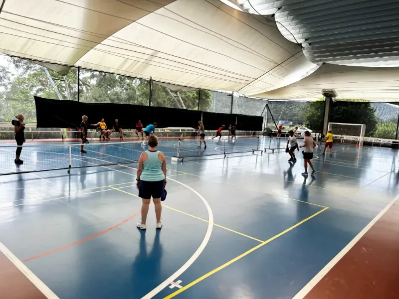 Pickleball inside Redlynch Central Sports Stadium