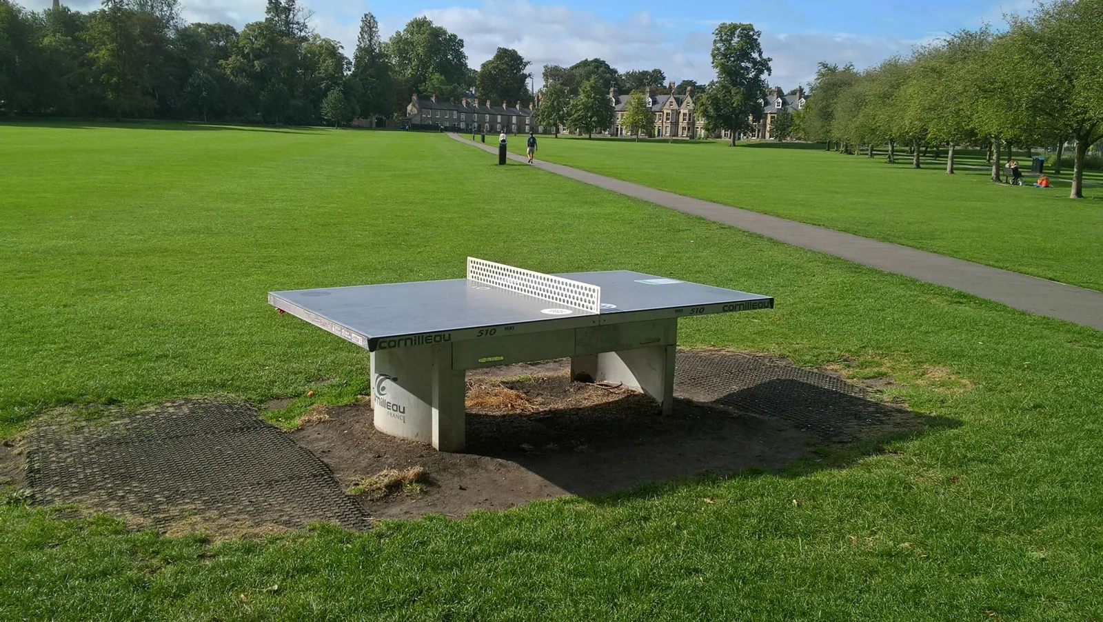Outdoor table tennis table on Jesus Green