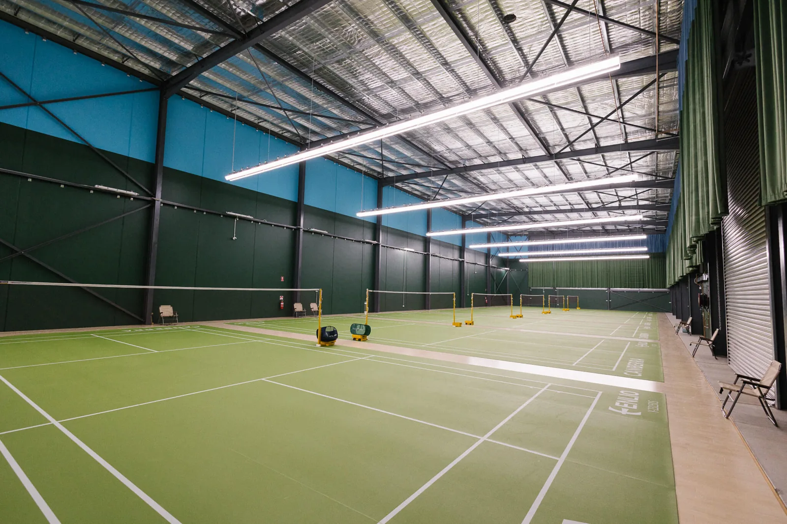 Badminton courts at Canberra Badminton Centre, Fyshwick