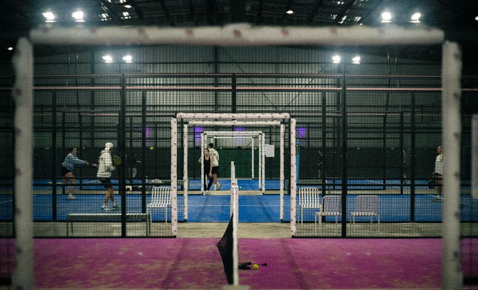 Indoor padel courts at Canberra Racquet Club, Fyshwick