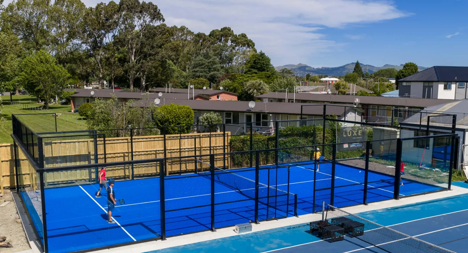 Outdoor padel court at Bishopdale Tennis Club
