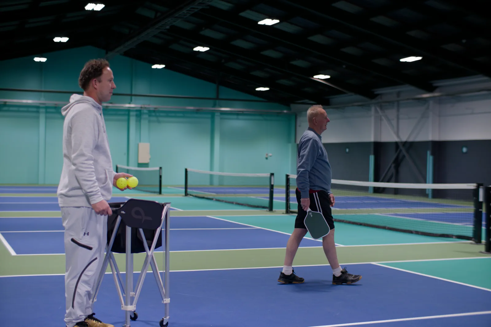 Coaching session on the courts at ClubPickle