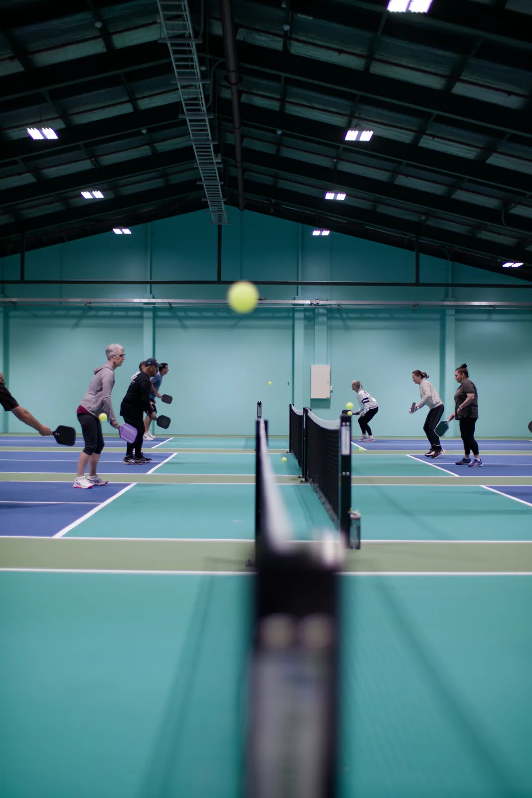 Indoor pickleball courts at ClubPickle, Sydenham