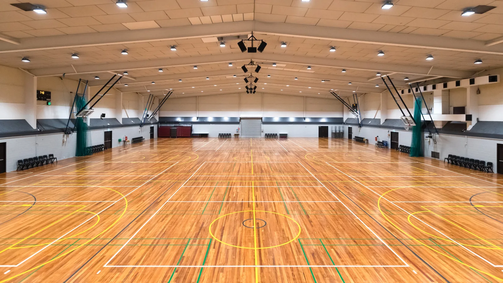 Indoor stadium courts at Pioneer Recreation and Sport Centre
