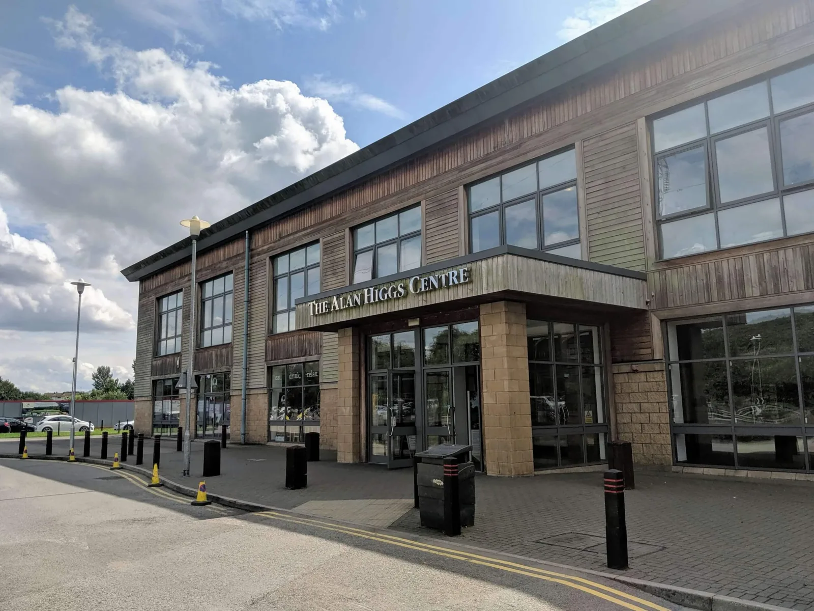 Building photo: entrance of The Alan Higgs Centre