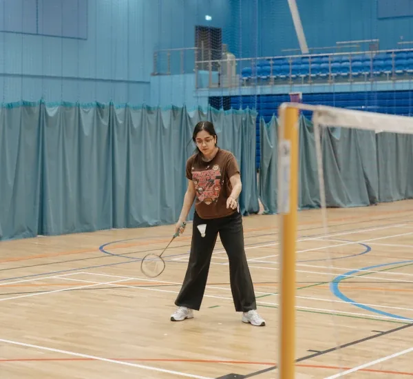 Badminton court in the Warwick Sports and Wellness Hub