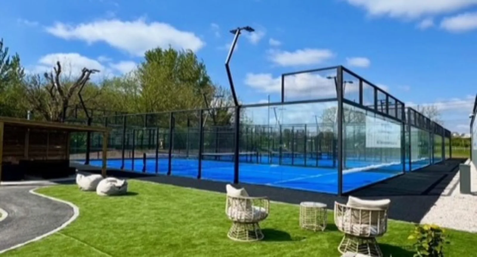 Outdoor padel courts at Mickleover Padel Club
