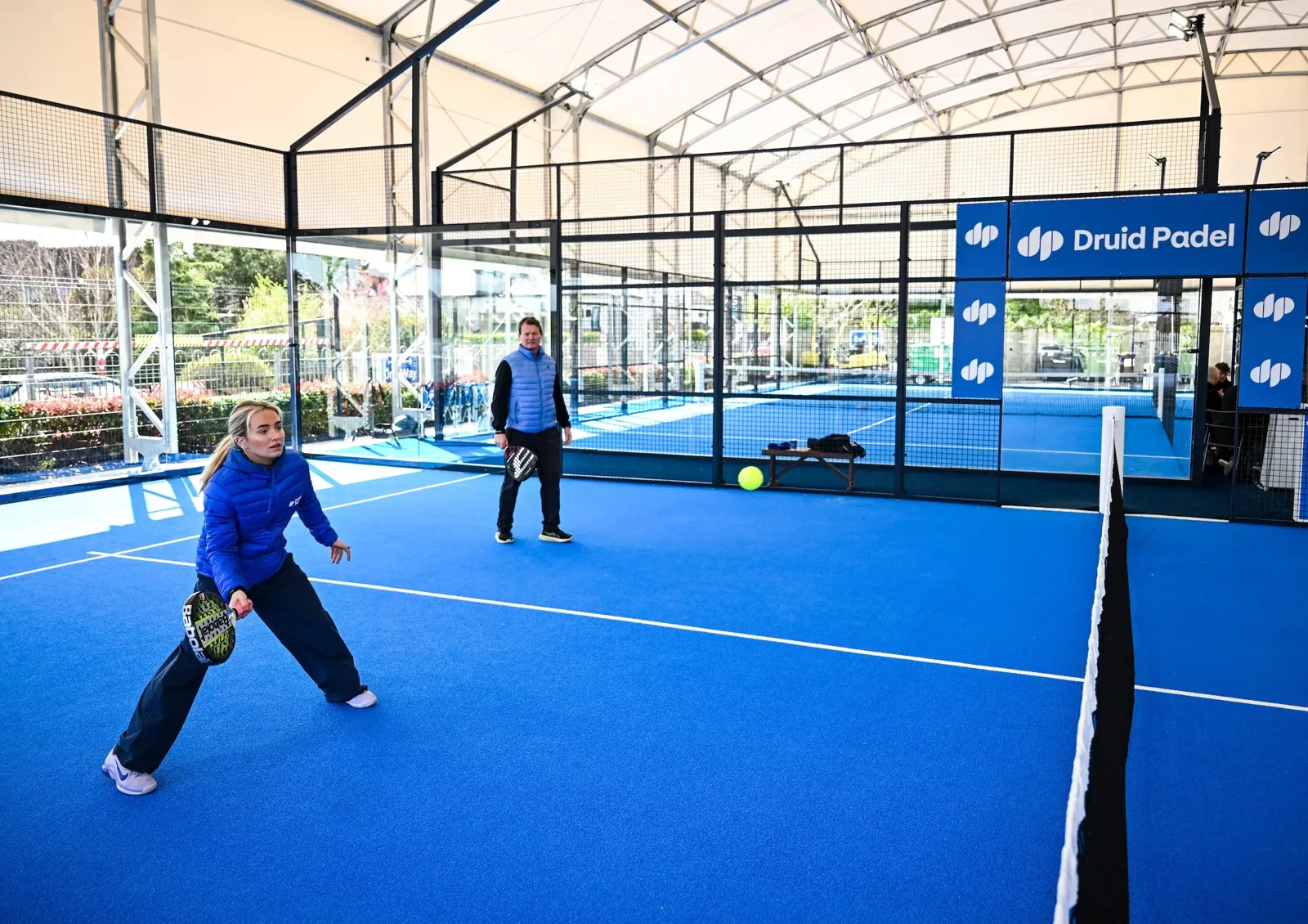 Covered padel courts at Druid Padel Kimmage