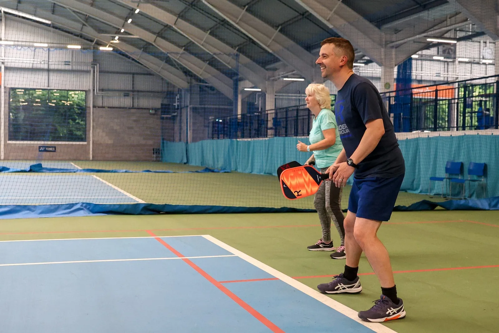 Pickleball in the indoor tennis hall at Craiglockhart