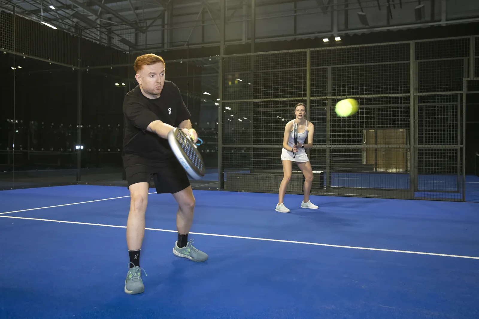 Indoor padel court at Glasgow Club Scotstoun