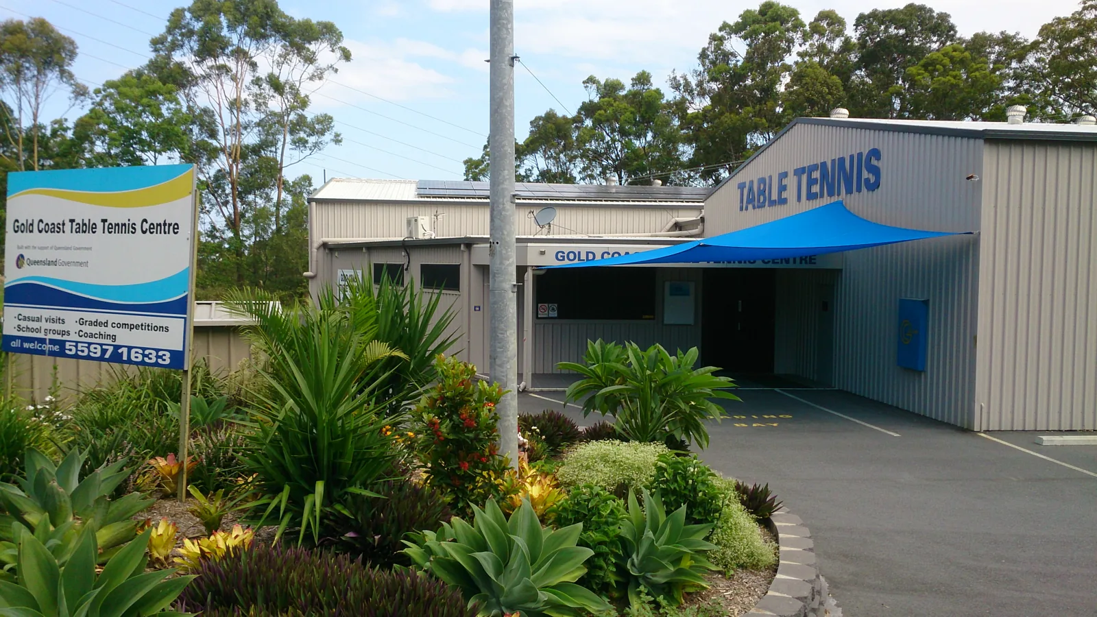 Building photo: entrance of Gold Coast Table Tennis Centre