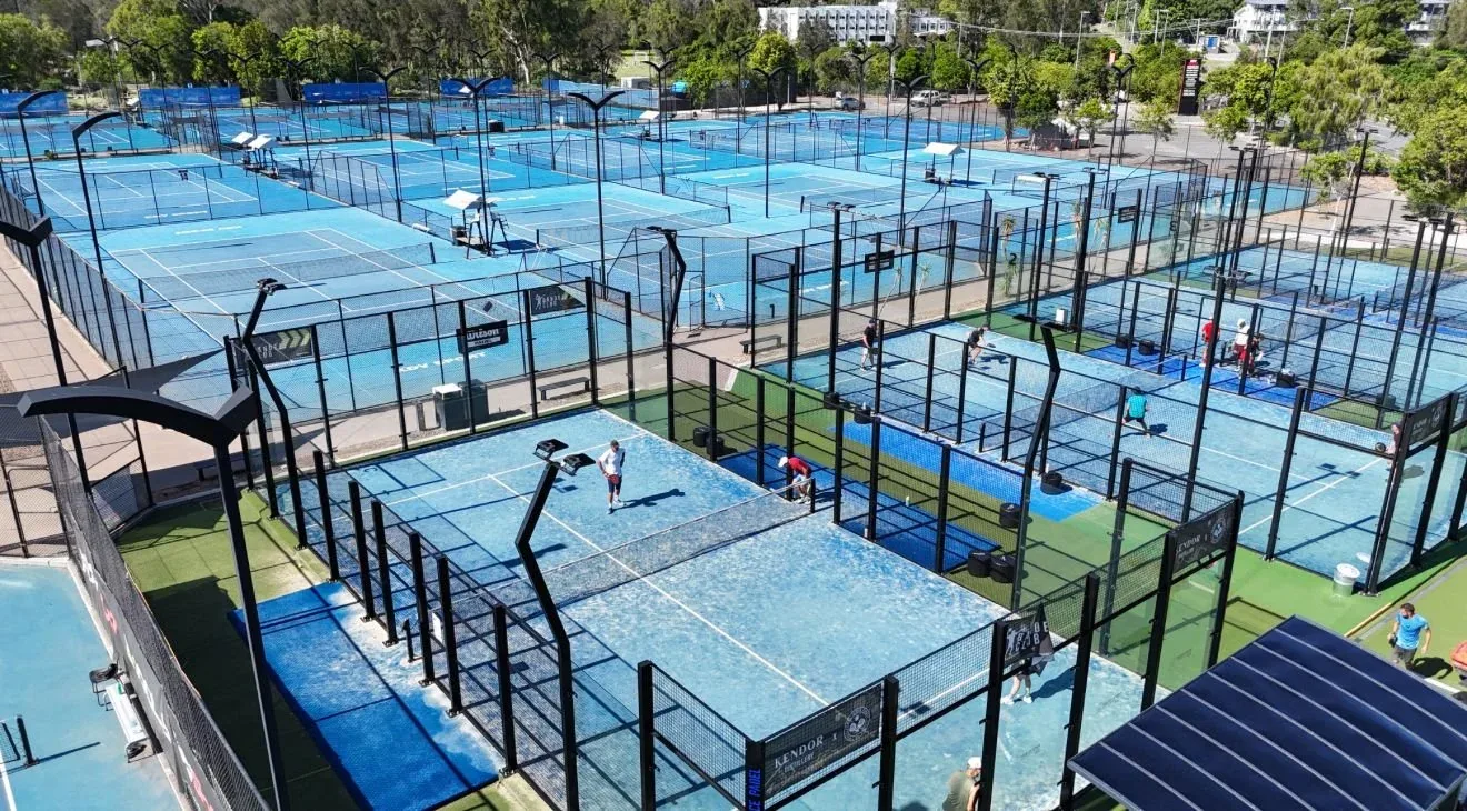 Outdoor padel courts at Padel Gold Coast, KDV Sport Carrara