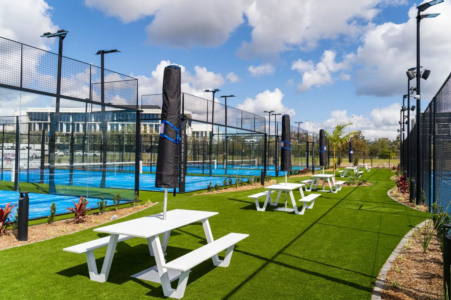 Padel court at Racquet Club, Robina Town Centre