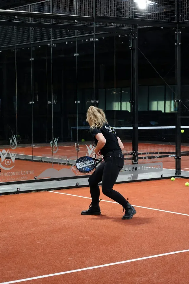 Indoor padel court at Padel Park, Frankton