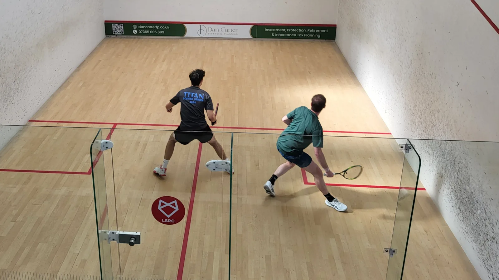 Players on court at Leicester Squash & Racketball Club