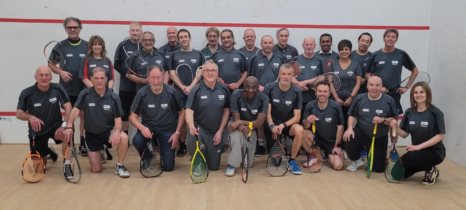 New Parks Squash & Racketball Club members on court at New Parks Leisure Centre