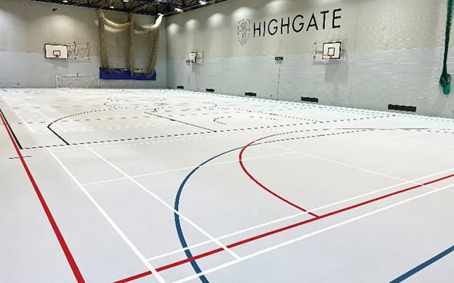 Sports hall at the Mallinson Sports Centre, Highgate