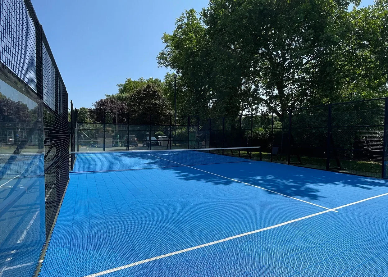 Pop-up outdoor padel court at Park Sports Lammas Park