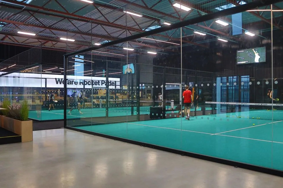 Indoor padel courts at Rocket Padel Ilford