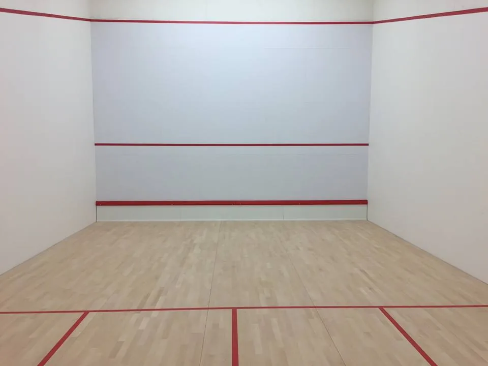 One of the six courts at Southgate Squash & Racketball Club