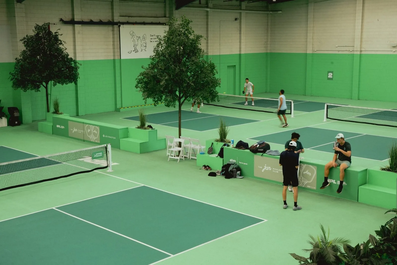 Courts and indoor trees at The Jar South Melbourne