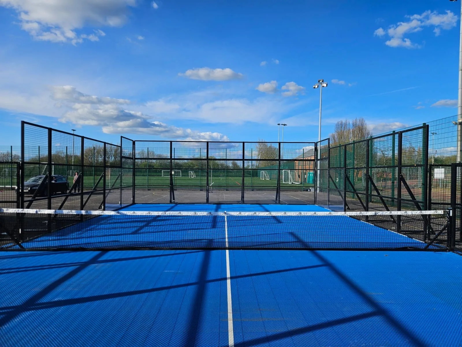 Pop-up padel court at Stantonbury Playing Fields