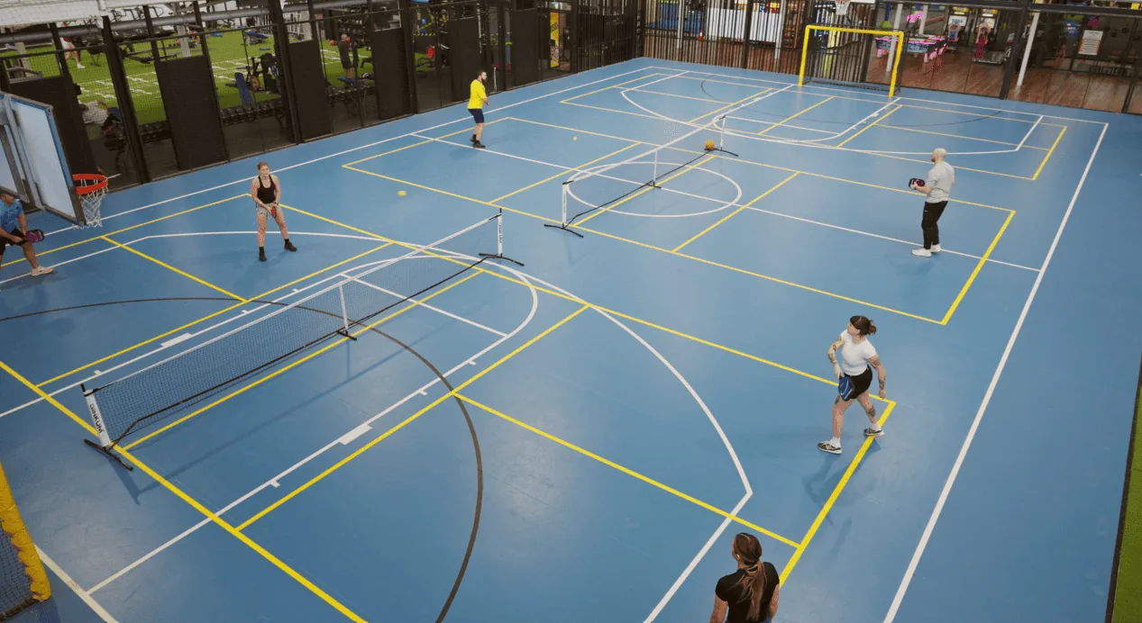 Pickleball on the indoor courts at Sports Parc Newcastle