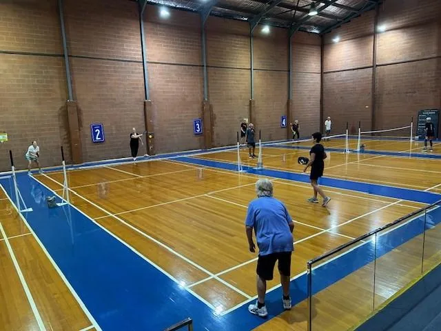 Pickleball session on the badminton courts at Wickham Badminton Centre