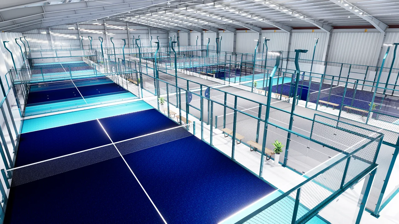 Courts seen from above at Pikup Padel