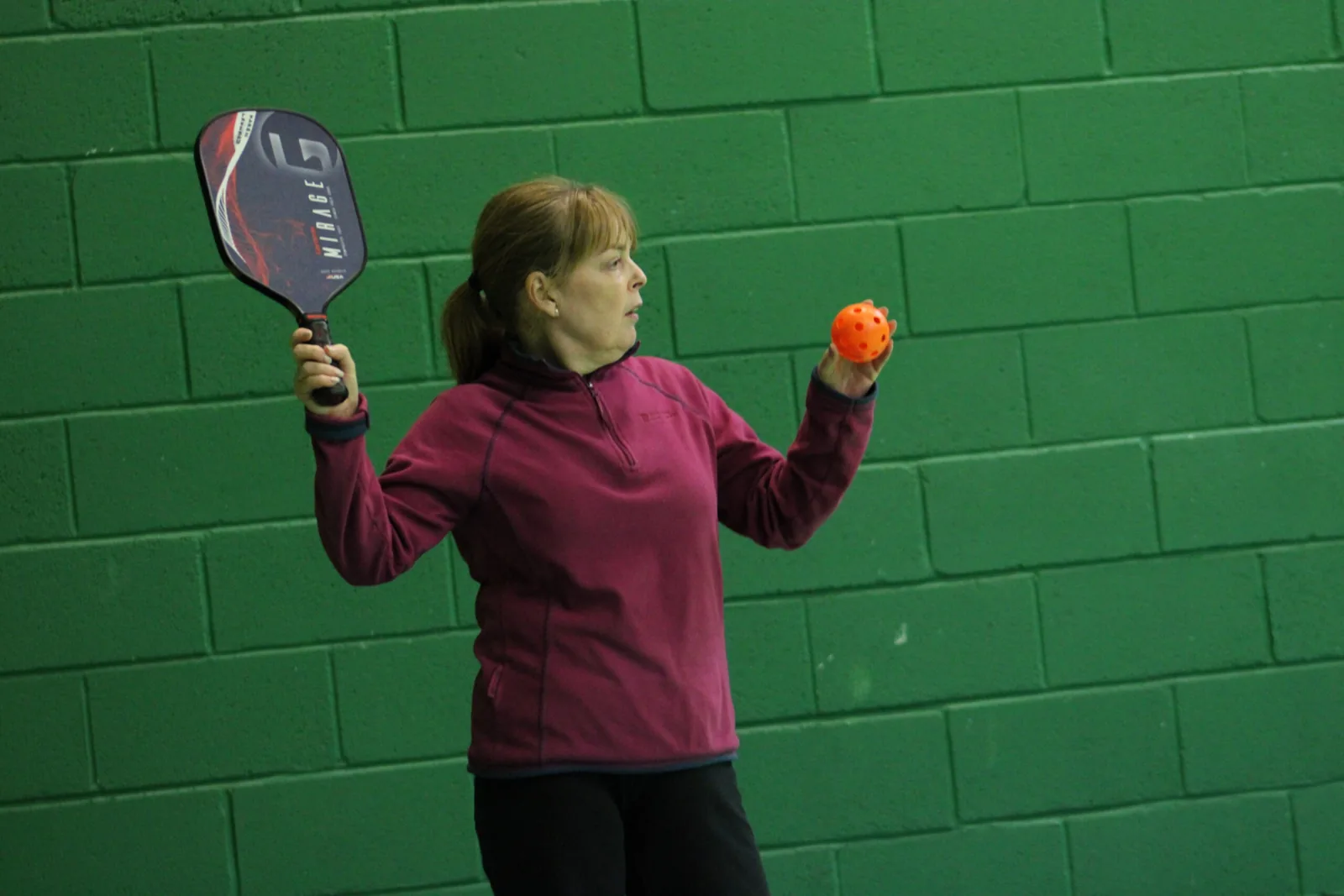 Pickleball player at Tyneside Badminton Centre