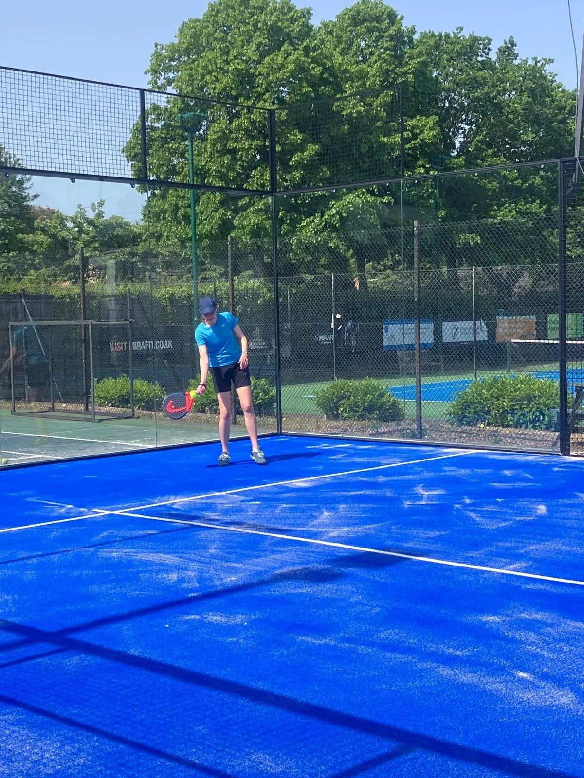 Padel player at East Anglia Tennis & Squash Club