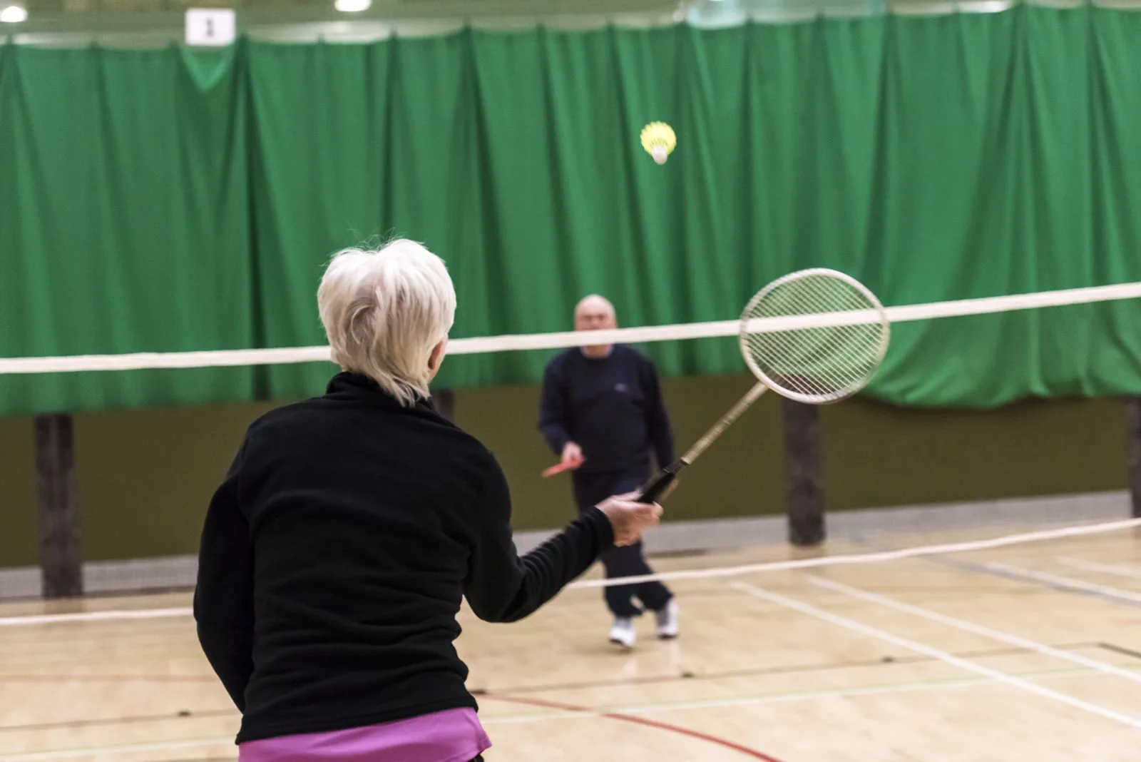 Badminton in the sports hall at Sportspark