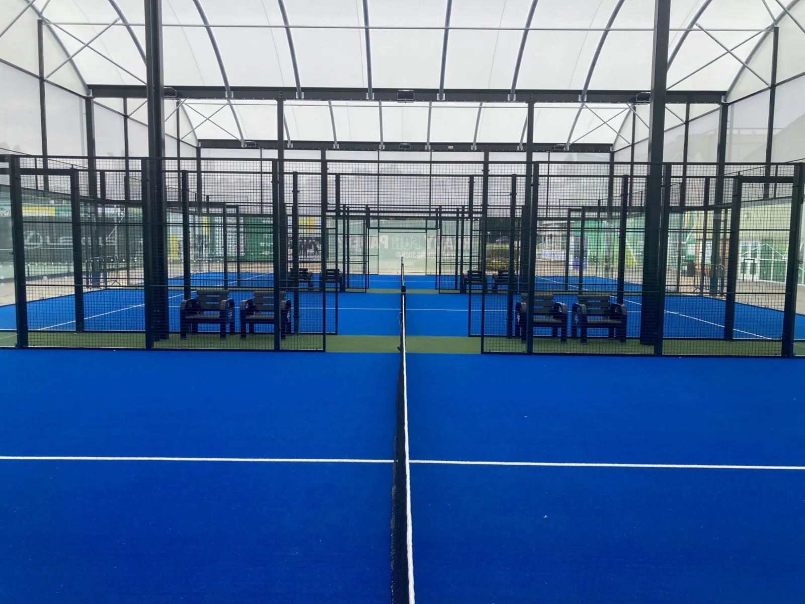 Covered padel courts at Lexus Nottingham Tennis Centre