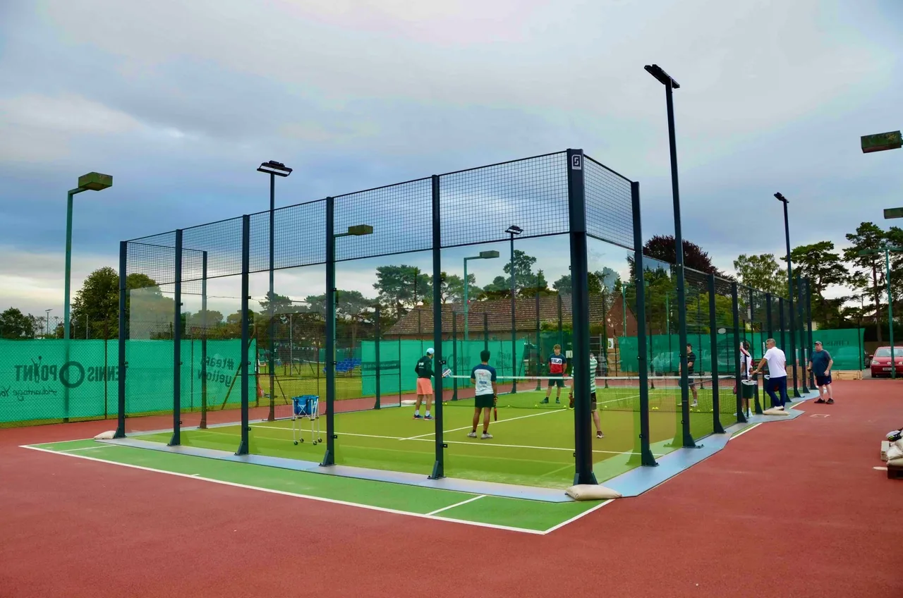 Padel court at North Oxford Lawn Tennis Club (2024 photo)