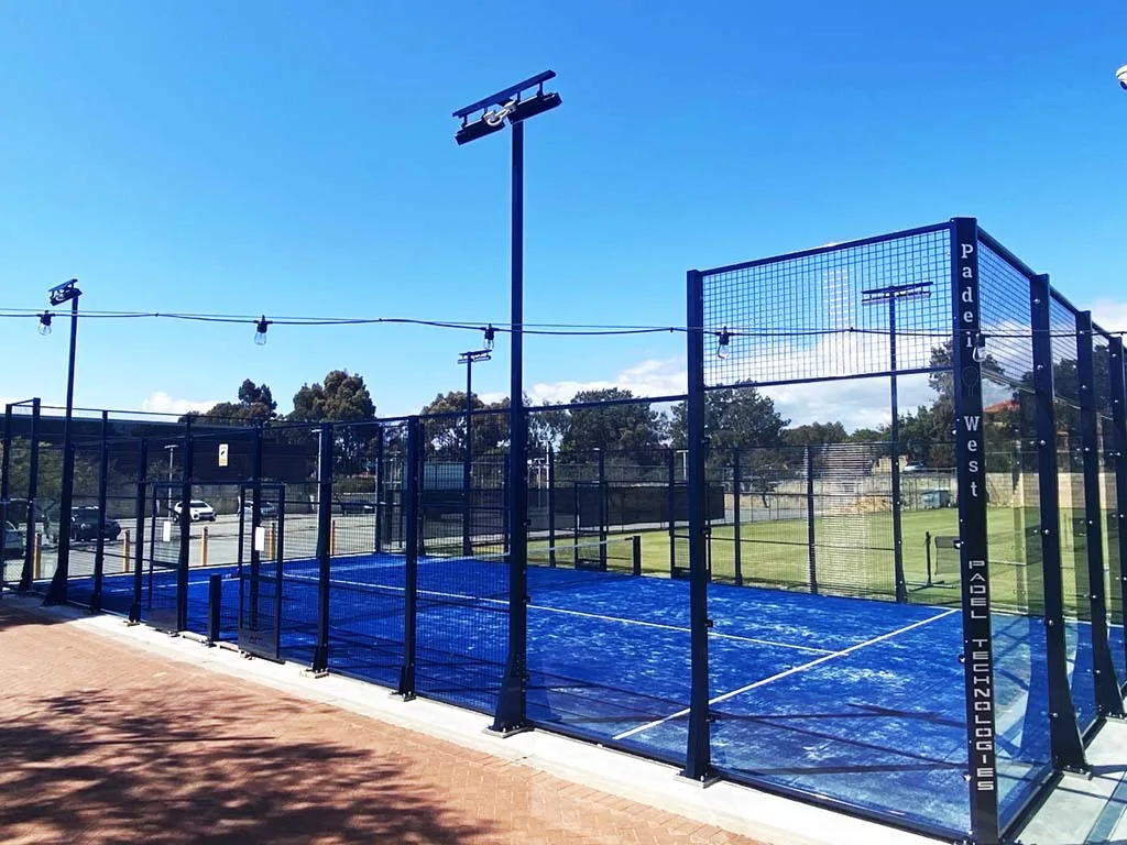 Padel court 1 at Padel West, Melville Palmyra Tennis Club