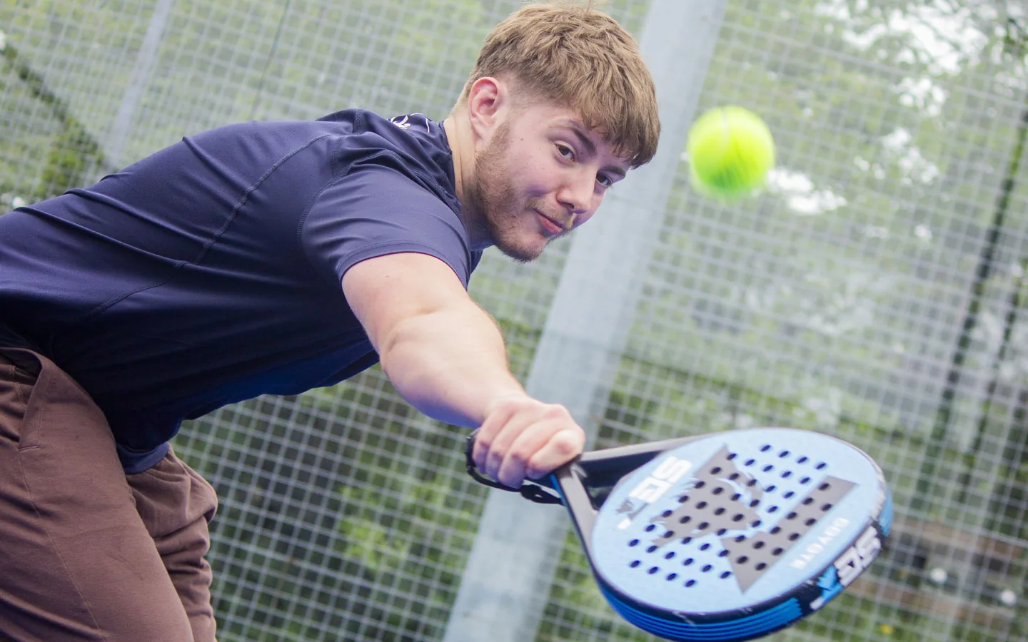 Padel player on court at Marjon Sport & Health