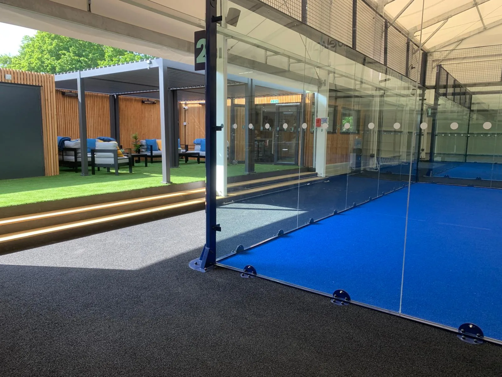 Covered padel court at Padel4all Fareham