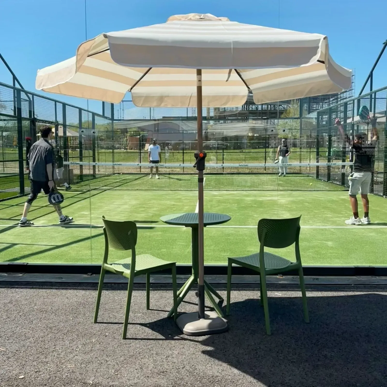 Outdoor padel courts at Park Padel West Sacramento