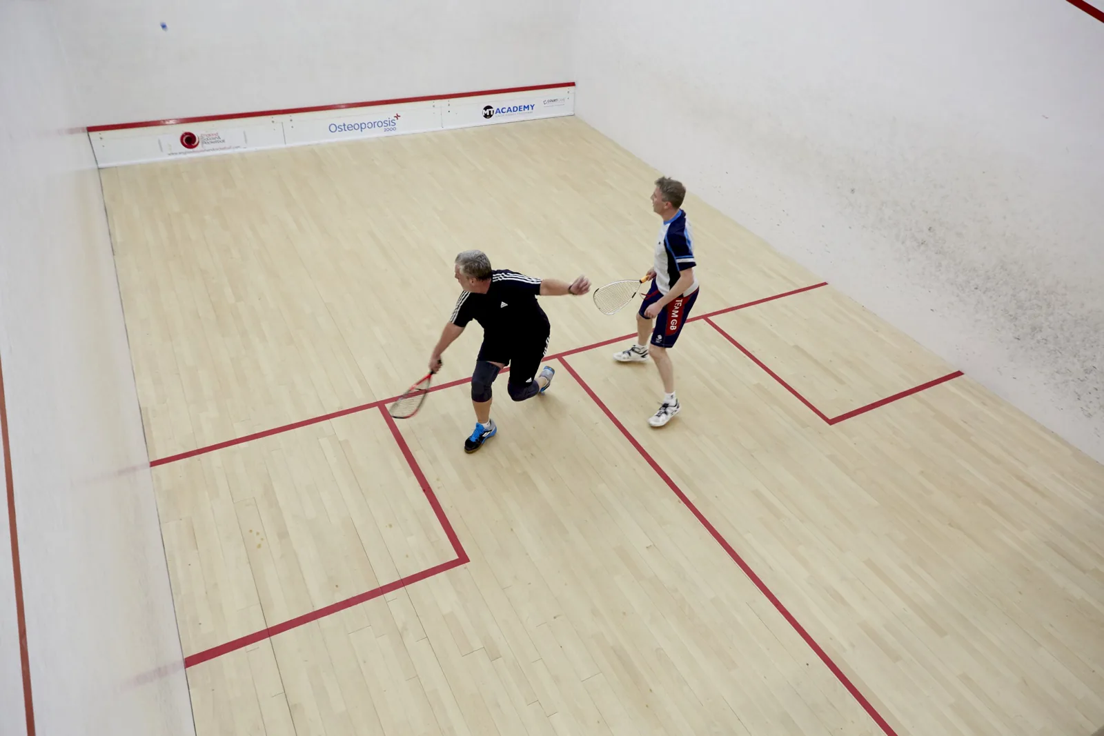 Racketball on a court at Abbeydale Squash & Fitness Club