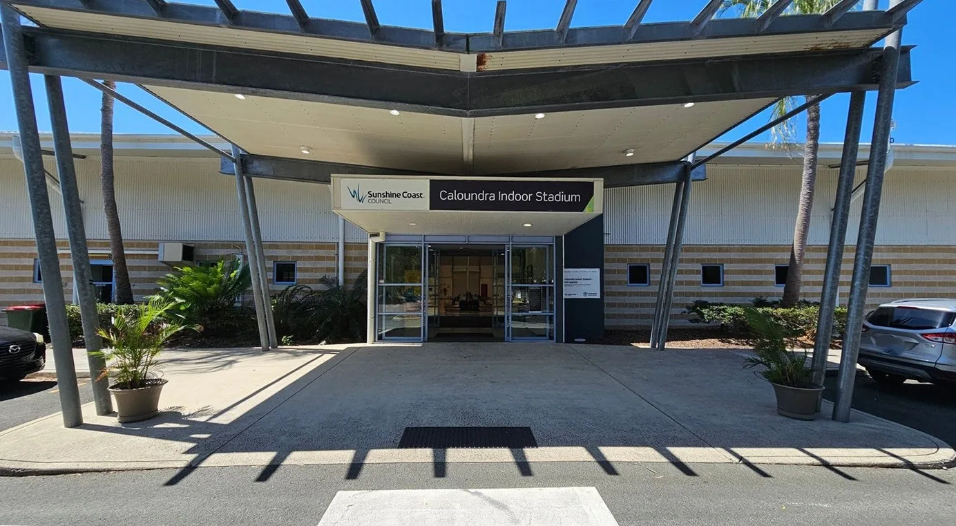 Building photo: entrance to Caloundra Indoor Stadium