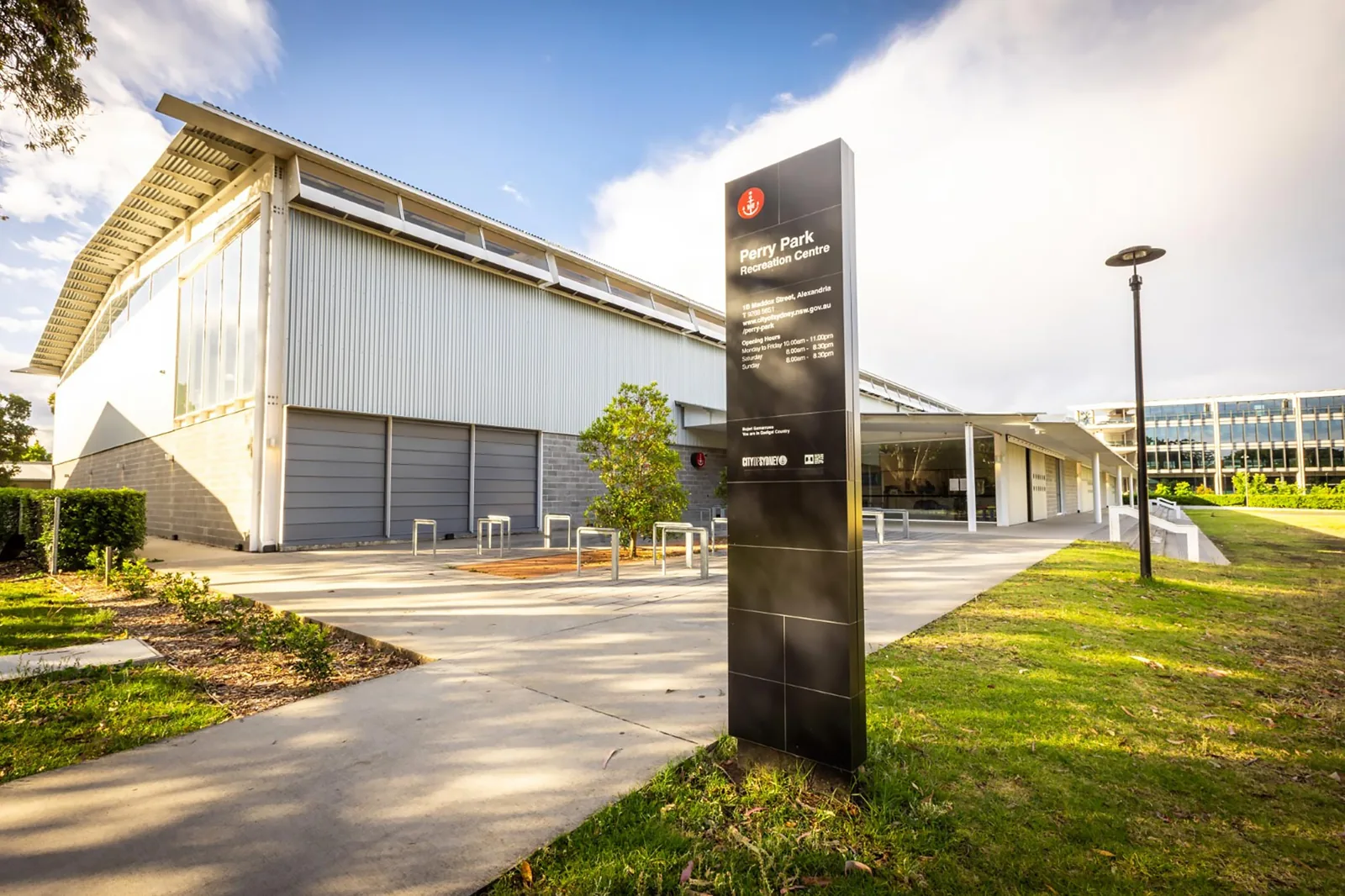 Entrance building of Perry Park Recreation Centre