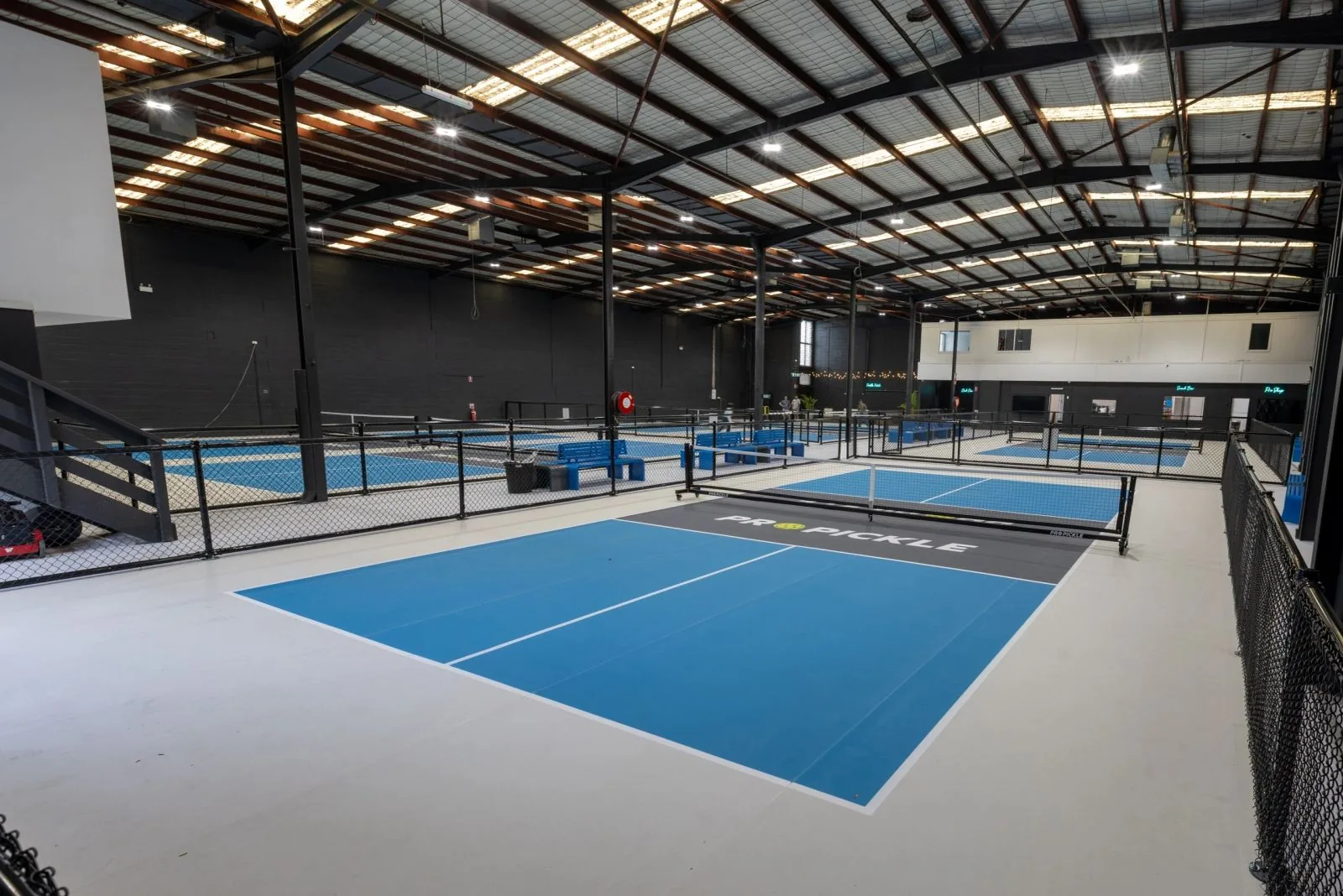 Indoor pickleball courts at ProPickle, Waterloo