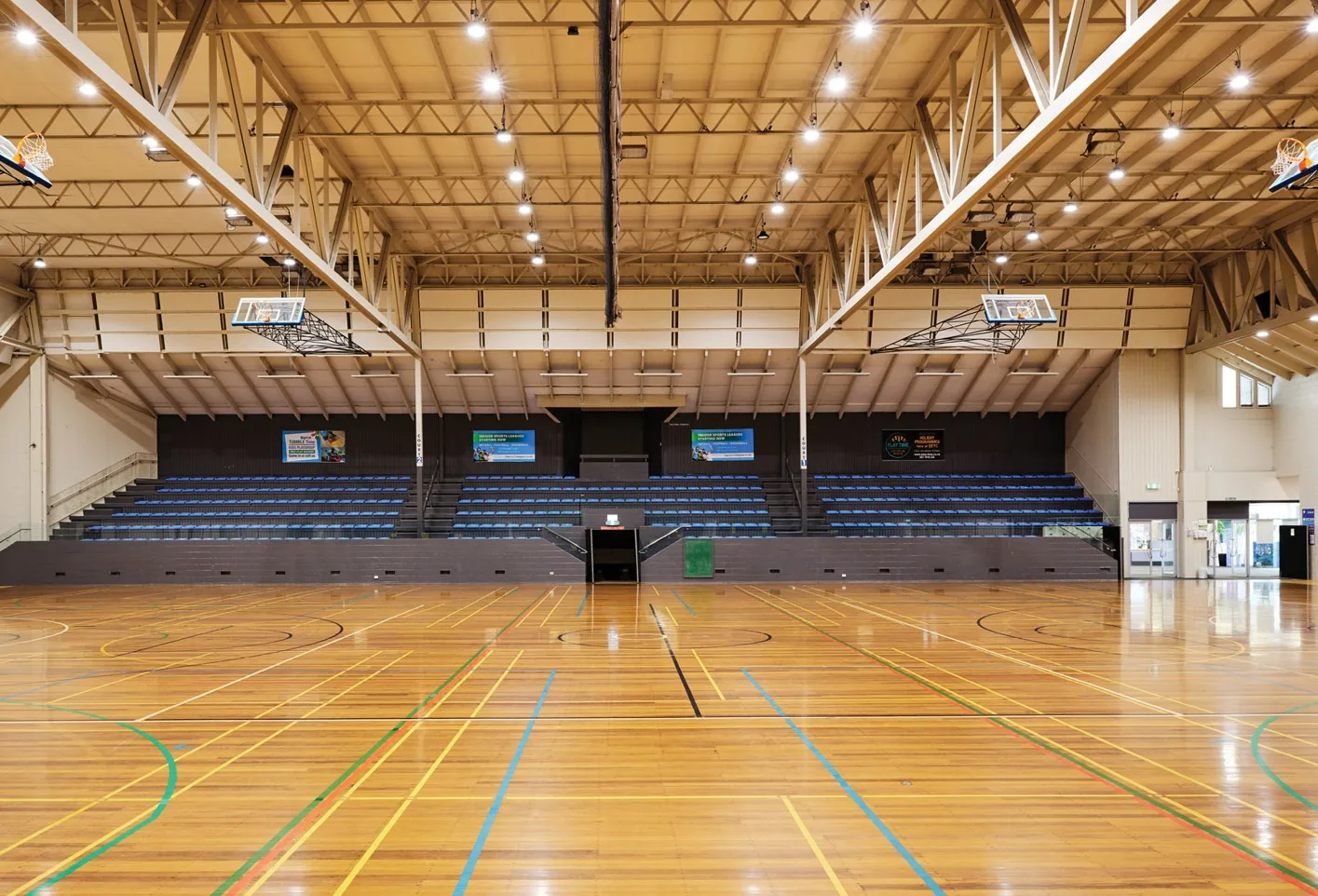 Main indoor courts at the Queen Elizabeth Youth Centre