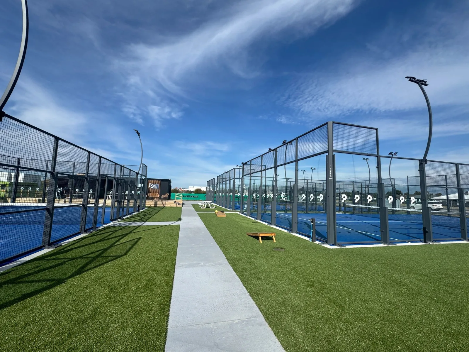 Outdoor padel courts at The Padel Club NZ, Pāpāmoa