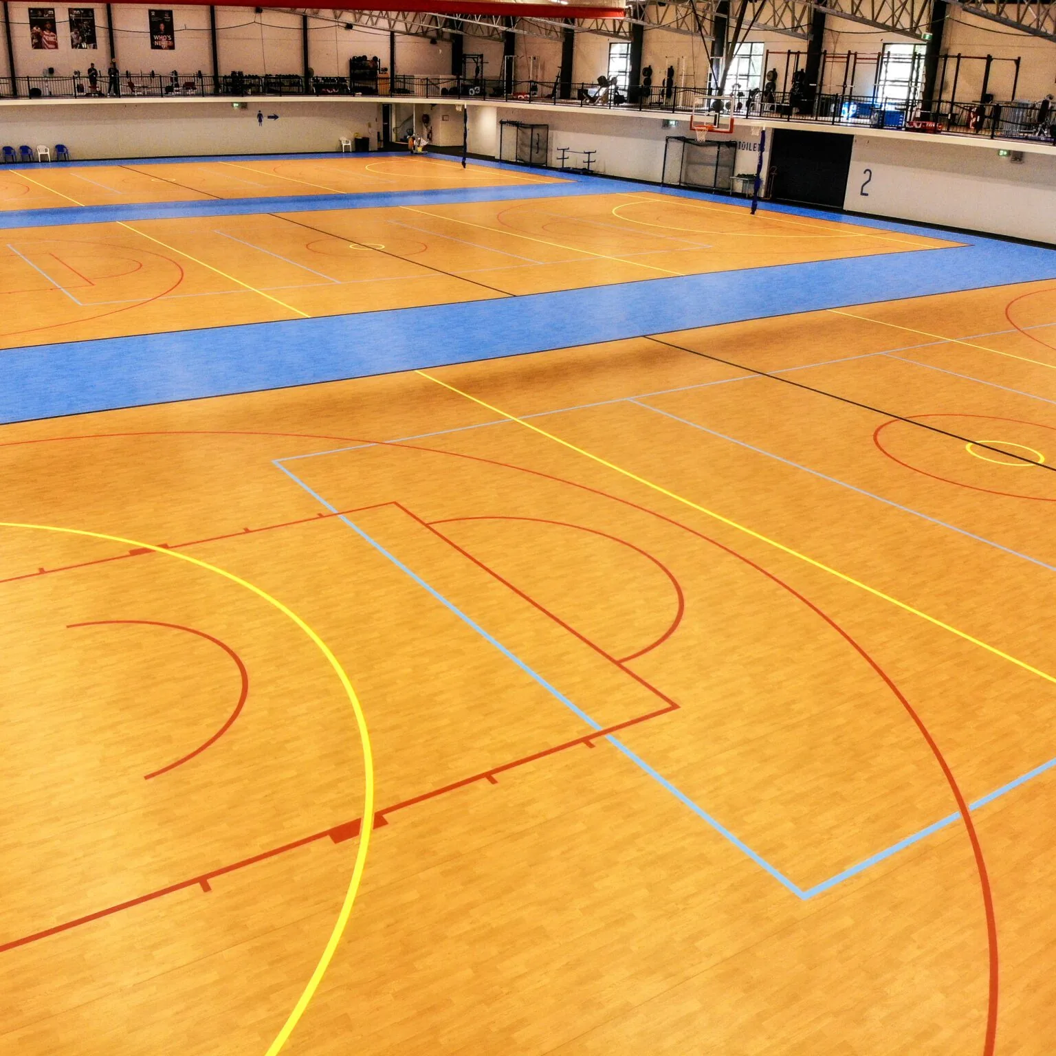 Indoor sports hall courts at UniActive Wollongong Campus
