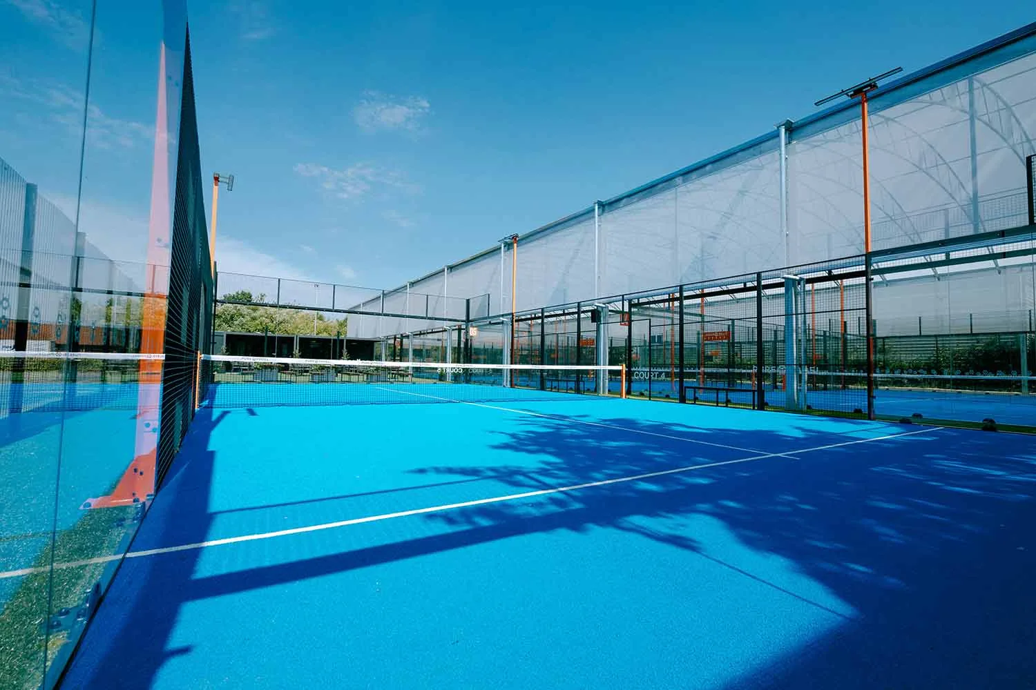 Uncovered padel court at Pure Padel York
